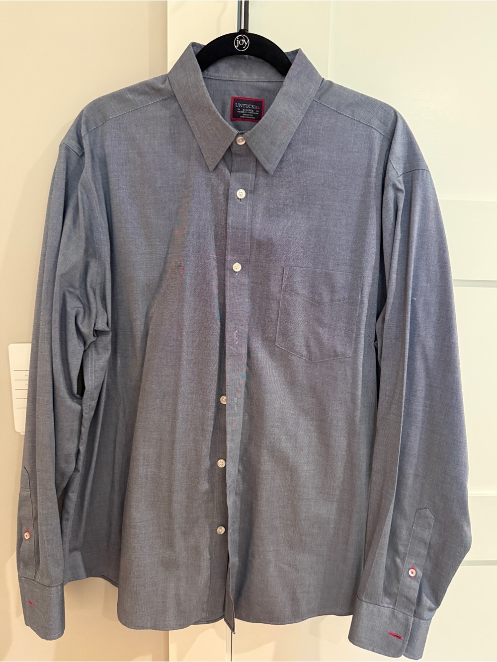 UNTUCKit Light Blue Oxford Button-Down Dress Shirt. XL Relaxed Fit